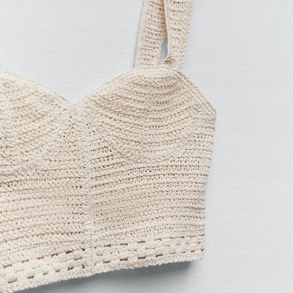 Zara Crocheted Cropped Top - Picture 6 of 7